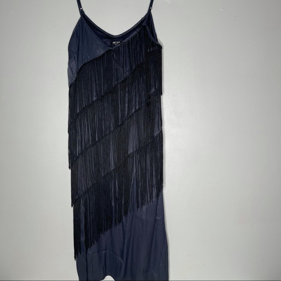 NIC+ZOE Fringed Up Midi Dress In India Ink - Picture 4 of 10
